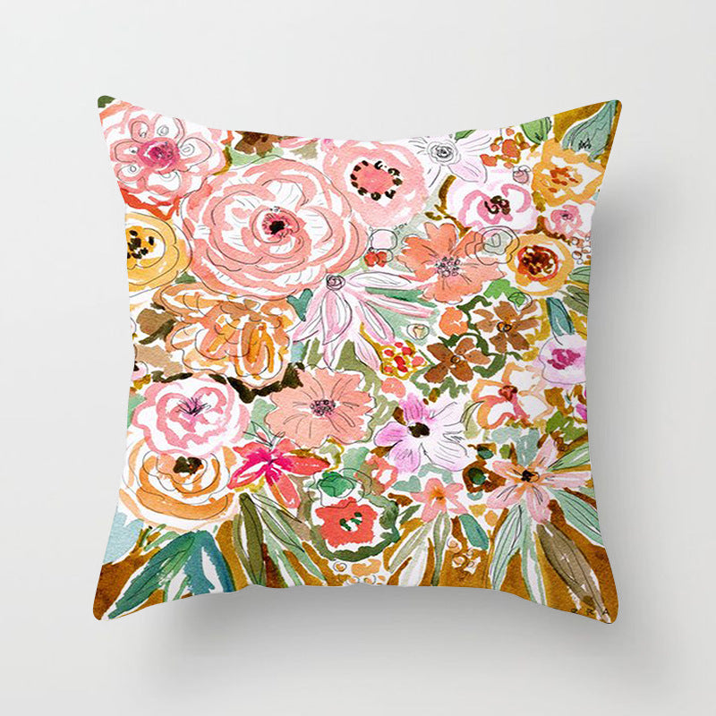 Home Decor Living Room Sofa Graffiti Flower Print Pillowcase Home Decor Living Room Sofa Graffiti Flower Print Pillowcase